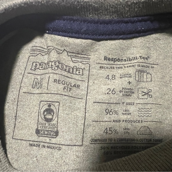 Patagonia Men's Long-Sleeved P-6 Logo Responsibili-Tee - Green - M - Picture 2 of 2